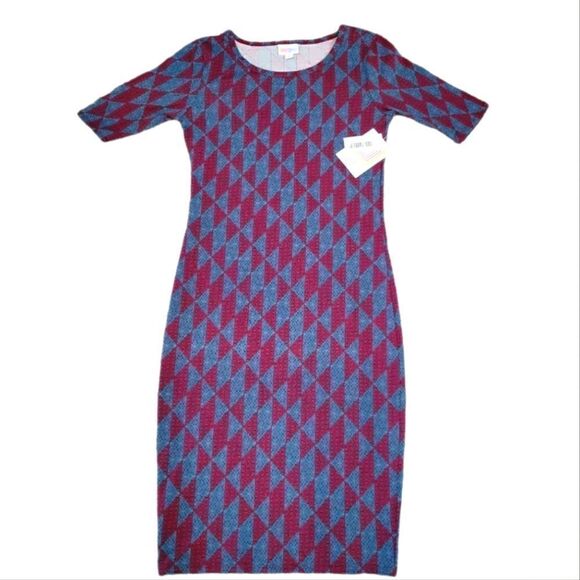 NW LULAROE "JULIA" BODYCON DRESS SZ. XXS - Picture 1 of 5